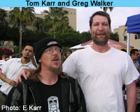 Tom Karr and Syn-Phonic's Greg Walker (photo: E Karr)